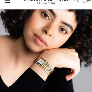 Larsson & Jennings Tribeca Gold tone watch 25mm